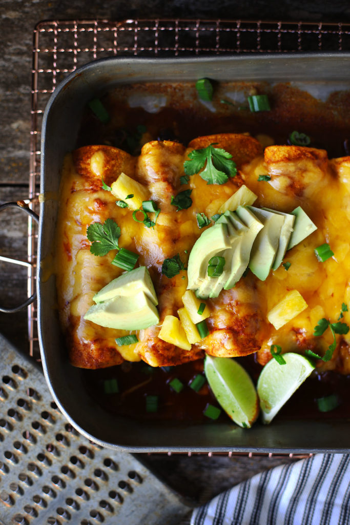 Loaded Short Rib and Pineapple Enchiladas