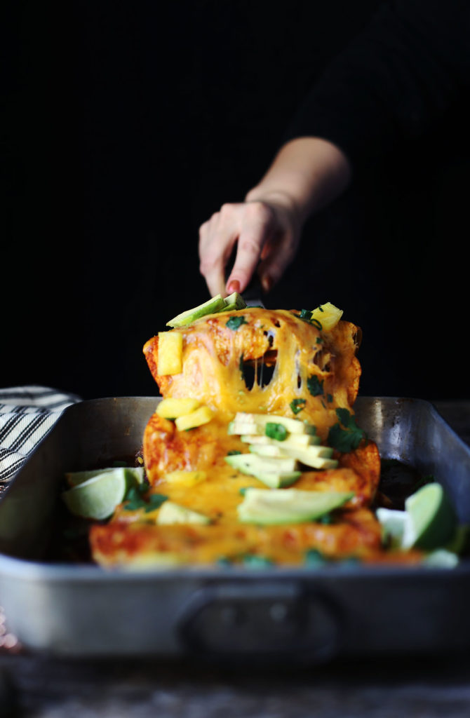 Loaded Short Rib and Pineapple Enchiladas