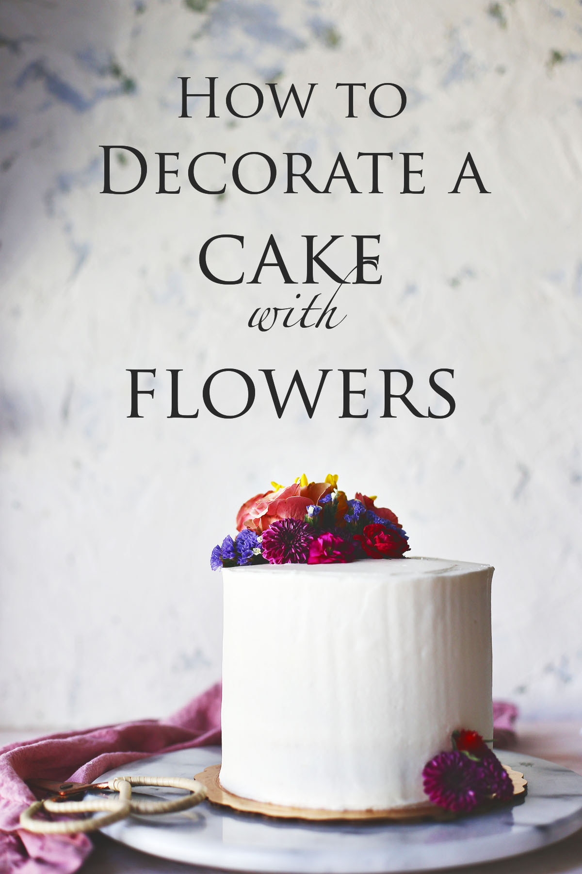 Mini Wedding Cakes with Edible Flowers Recipe 