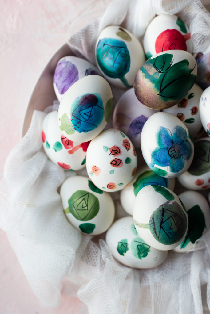 Water Color Floral Eggs