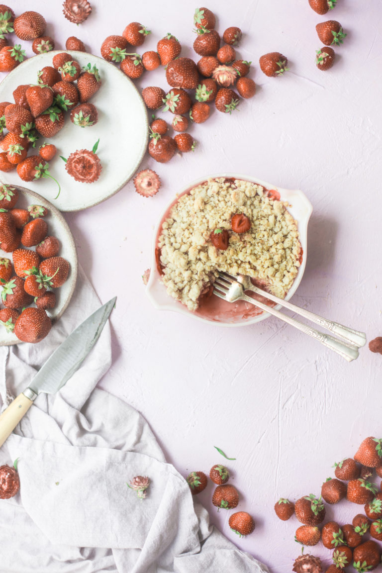 Strawberry Crumble for Two