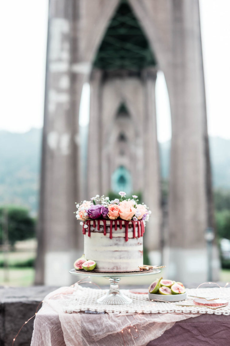 Orange Blossom Fig Cake with Vanilla Bean Frosting