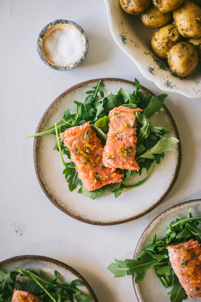 Marmalade and Rosemary Glazed Salmon