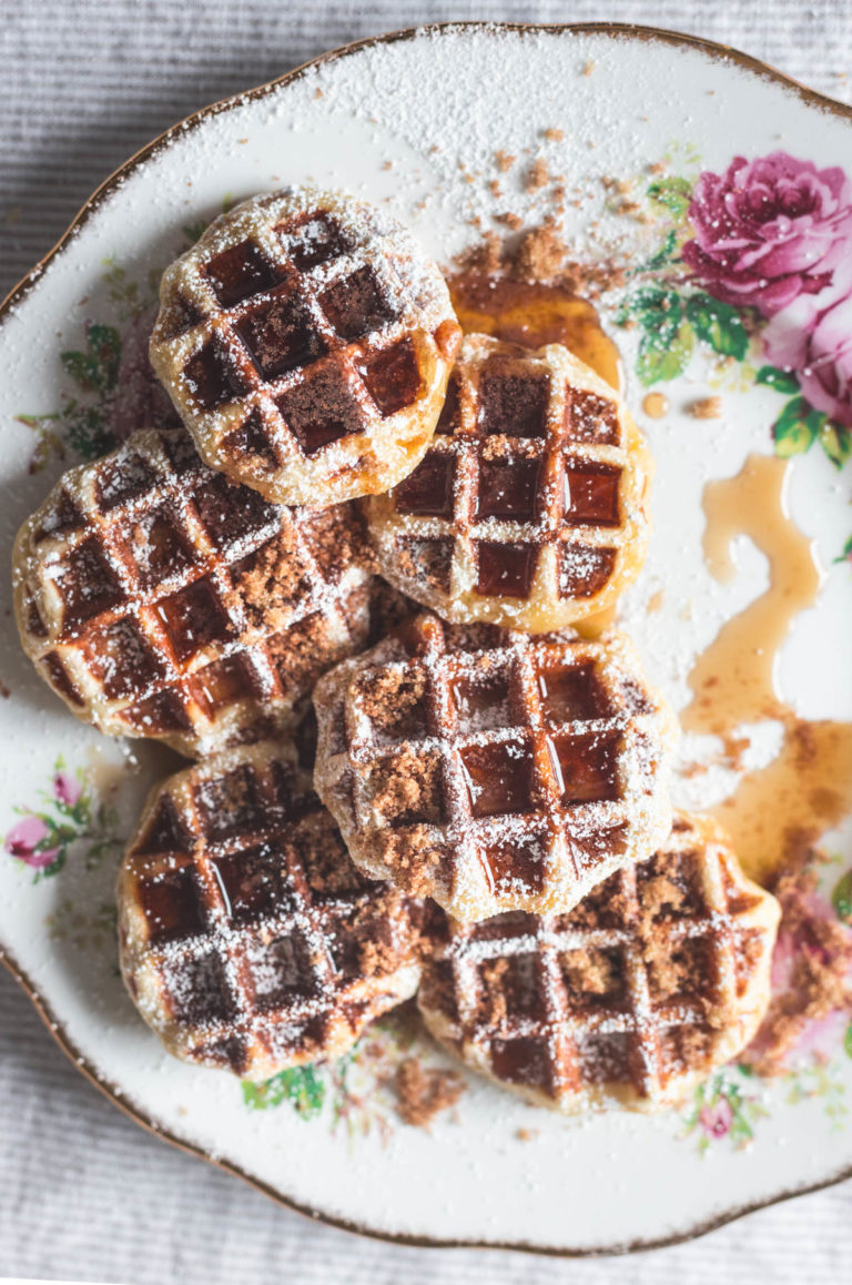 Brown Sugar Stuffed Brioche Waffles